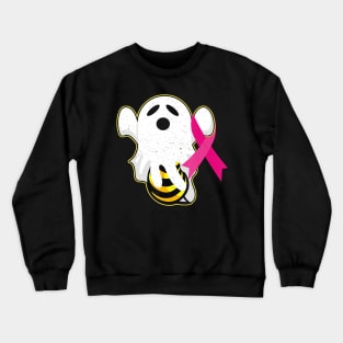 Boo Bees Breast Cancer Awareness Halloween Crewneck Sweatshirt